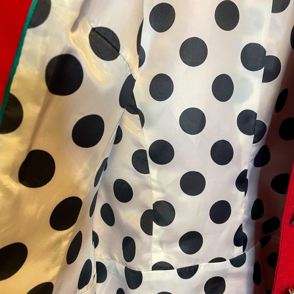 Red Cotton/Linen Jacket/blazer by Sandra Angelozzi Size 40 - Picture 7 of 9